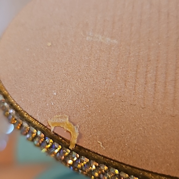 FOREVER 21 Rose Gold Rhinestone Strappy Chunky High Heel Holiday Josina Pumps 9 - Picture 13 of 16